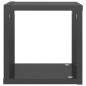 vidaXL Estantes cubo de pared 2 unidades gris brillo 22x15x22 cm vidaXL Estantes cubo de pared 2 unidades gris brillo 22x15x22 cm