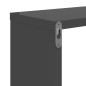 vidaXL Estantes cubo de pared 2 unidades gris brillo 22x15x22 cm vidaXL Estantes cubo de pared 2 unidades gris brillo 22x15x22 cm