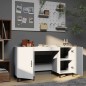 vidaXL Escritorio de madera contrachapada blanco 140x50x75 cm vidaXL Escritorio de madera contrachapada blanco 140x50x75 cm