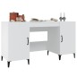 vidaXL Escritorio de madera contrachapada blanco 140x50x75 cm vidaXL Escritorio de madera contrachapada blanco 140x50x75 cm