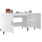 vidaXL Escritorio de madera contrachapada blanco 140x50x75 cm vidaXL Escritorio de madera contrachapada blanco 140x50x75 cm