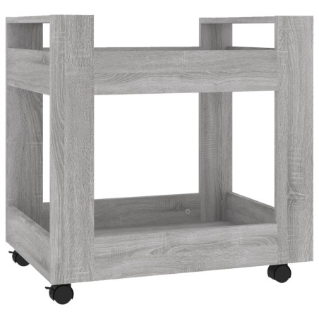 vidaXL Carrito de escritorio contrachapada gris Sonoma 60x45x60 cm