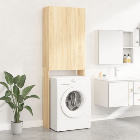 vidaXL Armario de lavadora color roble Sonoma 64x25,5x190 cm