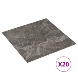 vidaXL Tarimas autoadhesivas 20 unidades PVC 1,86 m² mármol negro
