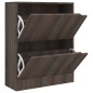 vidaXL Zapatero de 2 puertas madera ingeniería roble gris 59x24x74 cm vidaXL Zapatero de 2 puertas madera ingeniería roble gris 59x24x74 cm