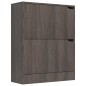 vidaXL Zapatero de 2 puertas madera ingeniería roble gris 59x24x74 cm vidaXL Zapatero de 2 puertas madera ingeniería roble gris 59x24x74 cm