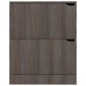 vidaXL Zapatero de 2 puertas madera ingeniería roble gris 59x24x74 cm vidaXL Zapatero de 2 puertas madera ingeniería roble gris 59x24x74 cm