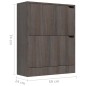 vidaXL Zapatero de 2 puertas madera ingeniería roble gris 59x24x74 cm vidaXL Zapatero de 2 puertas madera ingeniería roble gris 59x24x74 cm
