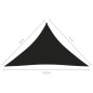 vidaXL Toldo de vela triangular tela Oxford negro 4x4x5,8 m