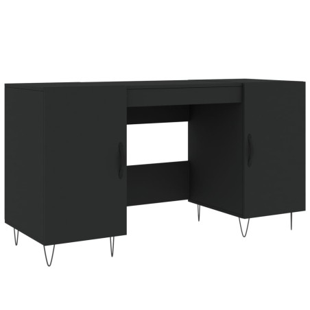 vidaXL Escritorio madera de ingeniería negro 140x50x75 cm