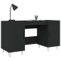vidaXL Escritorio madera de ingeniería negro 140x50x75 cm vidaXL Escritorio madera de ingeniería negro 140x50x75 cm