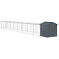 vidaXL Jaula gallinas con corral acero galvanizado gris 117x1017x123cm