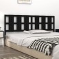 vidaXL Cabecero de cama madera maciza de pino negro 205,5x4x100 cm vidaXL Cabecero de cama madera maciza de pino negro 205,5x4x100 cm