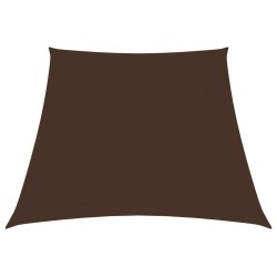 vidaXL Toldo de vela trapezoidal de tela oxford marrón 2/4x3 m