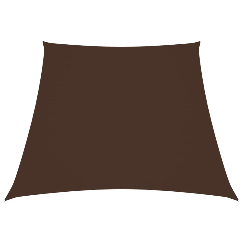 vidaXL Toldo de vela trapezoidal de tela oxford marrón 2/4x3 m