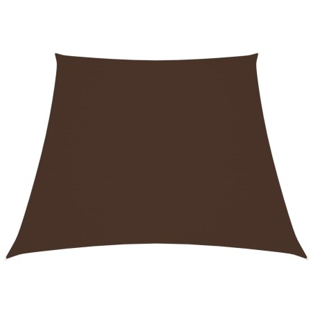 vidaXL Toldo de vela trapezoidal de tela oxford marrón 2/4x3 m