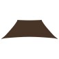 vidaXL Toldo de vela trapezoidal de tela oxford marrón 2/4x3 m