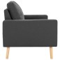 vidaXL Conjunto de sofás de 3 piezas tela gris oscuro vidaXL Conjunto de sofás de 3 piezas tela gris oscuro