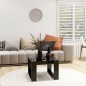 vidaXL Mesa auxiliar de madera contrachapada negro 50x50x35 cm vidaXL Mesa auxiliar de madera contrachapada negro 50x50x35 cm