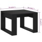 vidaXL Mesa auxiliar de madera contrachapada negro 50x50x35 cm vidaXL Mesa auxiliar de madera contrachapada negro 50x50x35 cm