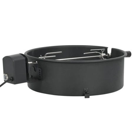 vidaXL Kit de anillo asador de barbacoa negro 47 cm