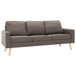vidaXL Juego de sofás 2 piezas de tela gris taupe