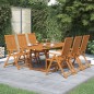 vidaXL Set de comedor de jardín 7 piezas madera maciza de acacia vidaXL Set de comedor de jardín 7 piezas madera maciza de acacia