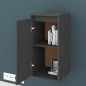 vidaXL Armarios de pared 2 uds madera maciza de pino gris 30x30x60 cm vidaXL Armarios de pared 2 uds madera maciza de pino gris 30x30x60 cm