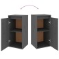 vidaXL Armarios de pared 2 uds madera maciza de pino gris 30x30x60 cm vidaXL Armarios de pared 2 uds madera maciza de pino gris 30x30x60 cm