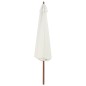 vidaXL Sombrilla de jardín con palo de madera 350 cm blanco arena vidaXL Sombrilla de jardín con palo de madera 350 cm blanco arena