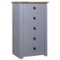 vidaXL Aparador de madera maciza pino estilo Panamá gris 46x40x89 cm vidaXL Aparador de madera maciza pino estilo Panamá gris 46x40x89 cm