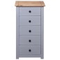 vidaXL Aparador de madera maciza pino estilo Panamá gris 46x40x89 cm vidaXL Aparador de madera maciza pino estilo Panamá gris 46x40x89 cm