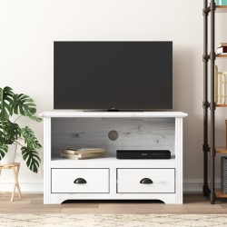 vidaXL Mueble de TV con 2 cajones BODO madera pino blanco 91x43x56 cm