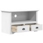 vidaXL Mueble de TV con 2 cajones BODO madera pino blanco 91x43x56 cm vidaXL Mueble de TV con 2 cajones BODO madera pino blanco 91x43x56 cm