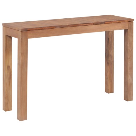 vidaXL Mesa consola de madera teca maciza acabado natural 110x35x76 cm