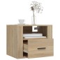 vidaXL Mesitas de noche de pared 2 uds color roble Sonoma 50x36x40 cm vidaXL Mesitas de noche de pared 2 uds color roble Sonoma 50x36x40 cm