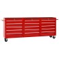 vidaXL Carro para herramientas con 15 cajones acero rojo vidaXL Carro para herramientas con 15 cajones acero rojo