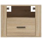vidaXL Mesitas de noche de pared 2 uds color roble Sonoma 50x36x40 cm vidaXL Mesitas de noche de pared 2 uds color roble Sonoma 50x36x40 cm