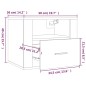 vidaXL Mesitas de noche de pared 2 uds color roble Sonoma 50x36x40 cm vidaXL Mesitas de noche de pared 2 uds color roble Sonoma 50x36x40 cm