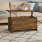 vidaXL Mesa de centro contrachapada roble ahumado 102x55,5x52,5 cm