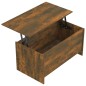 vidaXL Mesa de centro contrachapada roble ahumado 102x55,5x52,5 cm