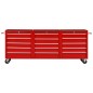 vidaXL Carro para herramientas con 15 cajones acero rojo vidaXL Carro para herramientas con 15 cajones acero rojo