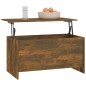 vidaXL Mesa de centro contrachapada roble ahumado 102x55,5x52,5 cm