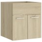 vidaXL Armario para lavabo contrachapada color roble 41x38,5x46 cm vidaXL Armario para lavabo contrachapada color roble 41x38,5x46 cm
