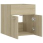 vidaXL Armario para lavabo contrachapada color roble 41x38,5x46 cm vidaXL Armario para lavabo contrachapada color roble 41x38,5x46 cm