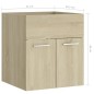 vidaXL Armario para lavabo contrachapada color roble 41x38,5x46 cm vidaXL Armario para lavabo contrachapada color roble 41x38,5x46 cm