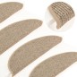 vidaXL Alfombrilla autoadhesiva escalera 15 uds beige oscuro 56x17x3cm vidaXL Alfombrilla autoadhesiva escalera 15 uds beige oscuro 56x17x3cm