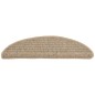vidaXL Alfombrilla autoadhesiva escalera 15 uds beige oscuro 56x17x3cm vidaXL Alfombrilla autoadhesiva escalera 15 uds beige oscuro 56x17x3cm