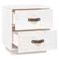 vidaXL Mesita de noche madera maciza de pino blanco 40x34x45 cm vidaXL Mesita de noche madera maciza de pino blanco 40x34x45 cm