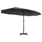 vidaXL Sombrilla de jardín con palo de aluminio 460x270 cm antracita vidaXL Sombrilla de jardín con palo de aluminio 460x270 cm antracita